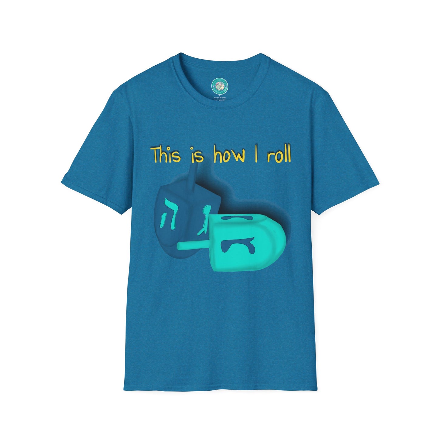 Funny Dreidel Unisex T-Shirt 'How I Roll' Hanukkah Tee