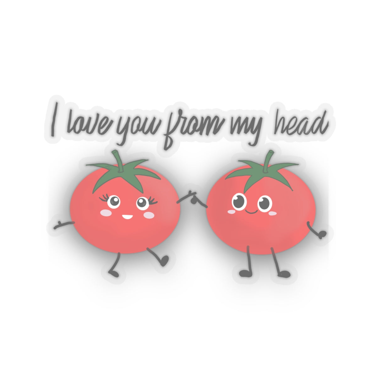 I Love You To My Toes Kiss-Cut Stickers