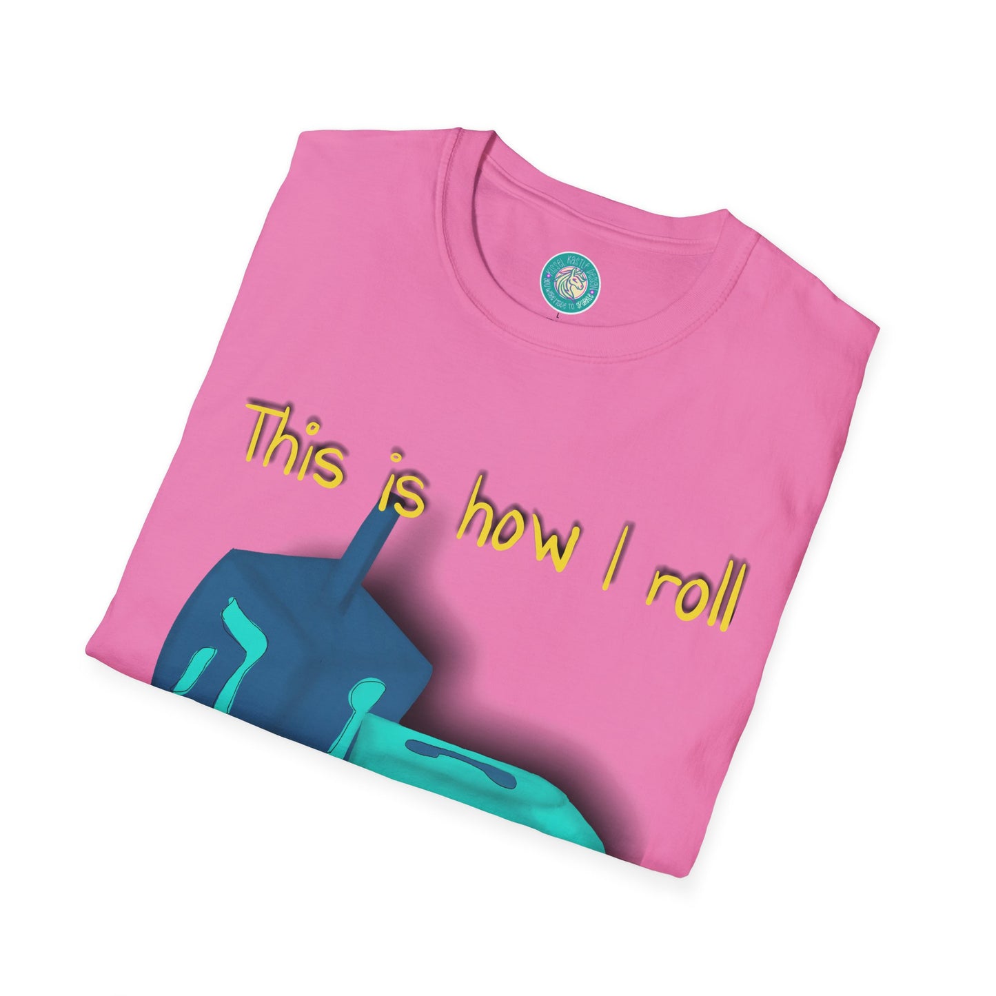 Funny Dreidel Unisex T-Shirt 'How I Roll' Hanukkah Tee