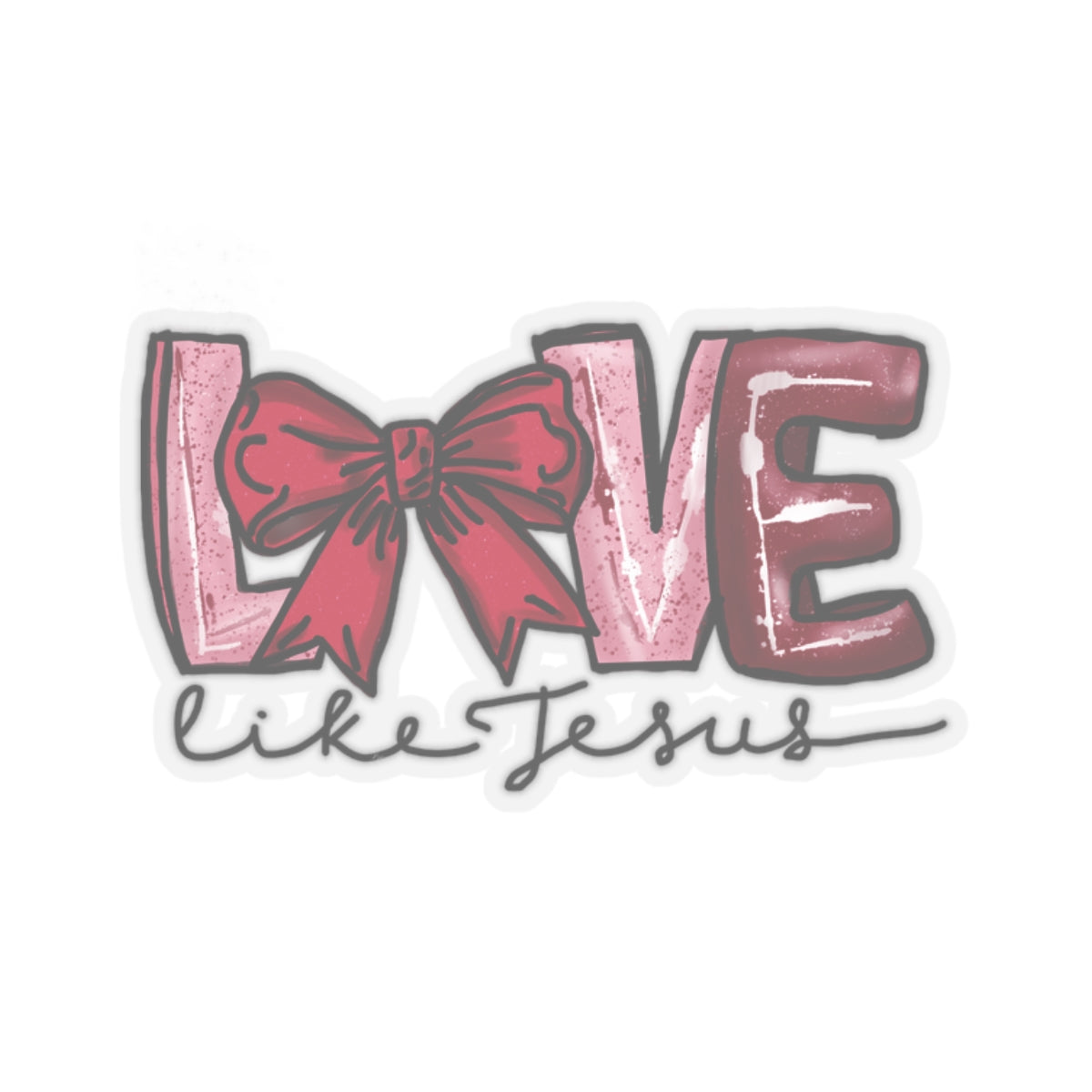 Love Like Jesus Valentine’s Day Kiss-Cut Stickers