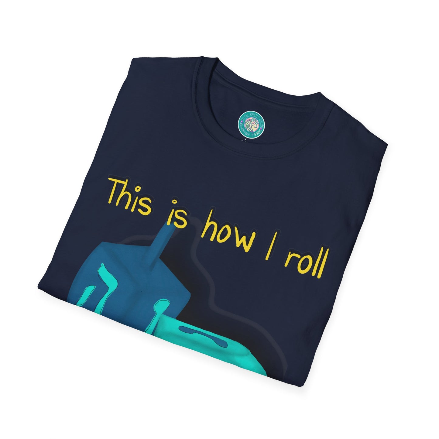 Funny Dreidel Unisex T-Shirt 'How I Roll' Hanukkah Tee