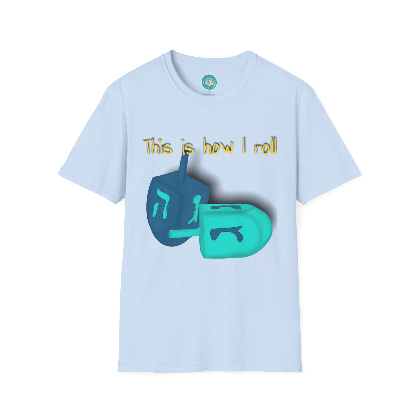 Funny Dreidel Unisex T-Shirt 'How I Roll' Hanukkah Tee