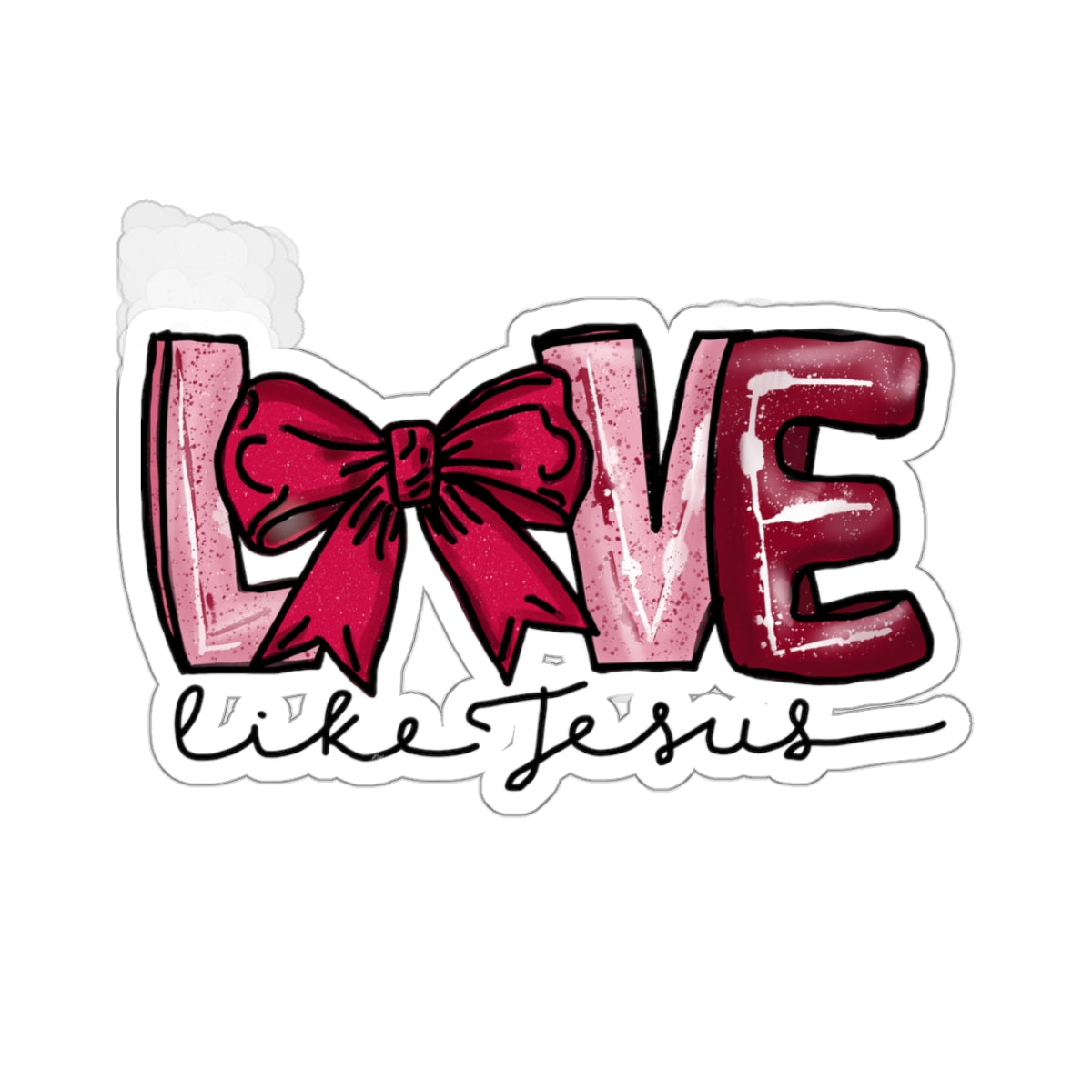 Love Like Jesus Valentine’s Day Kiss-Cut Stickers