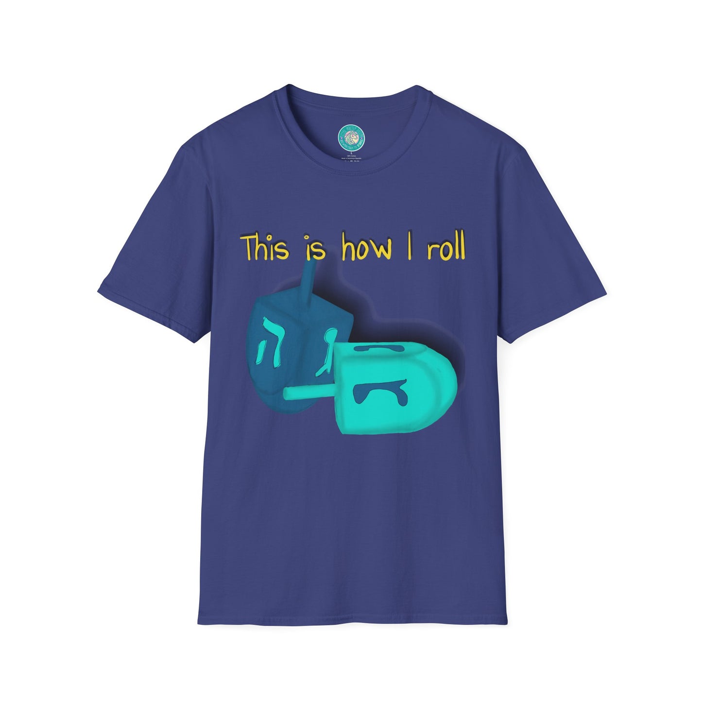 Funny Dreidel Unisex T-Shirt 'How I Roll' Hanukkah Tee