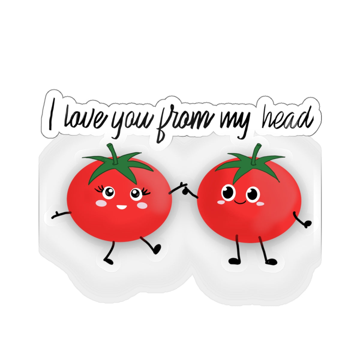 I Love You To My Toes Kiss-Cut Stickers